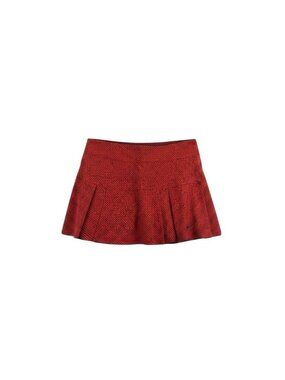 Nike Womens Red Dri-Fit Active Pleated Skort Animal Print  Sz Large